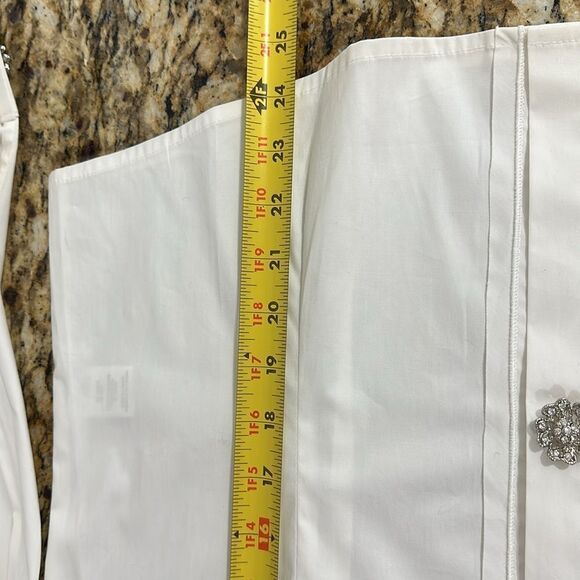 David Brooks Women's Cotton Blend Off White Button-Up Shirt Size 12 - Picture 11 of 11